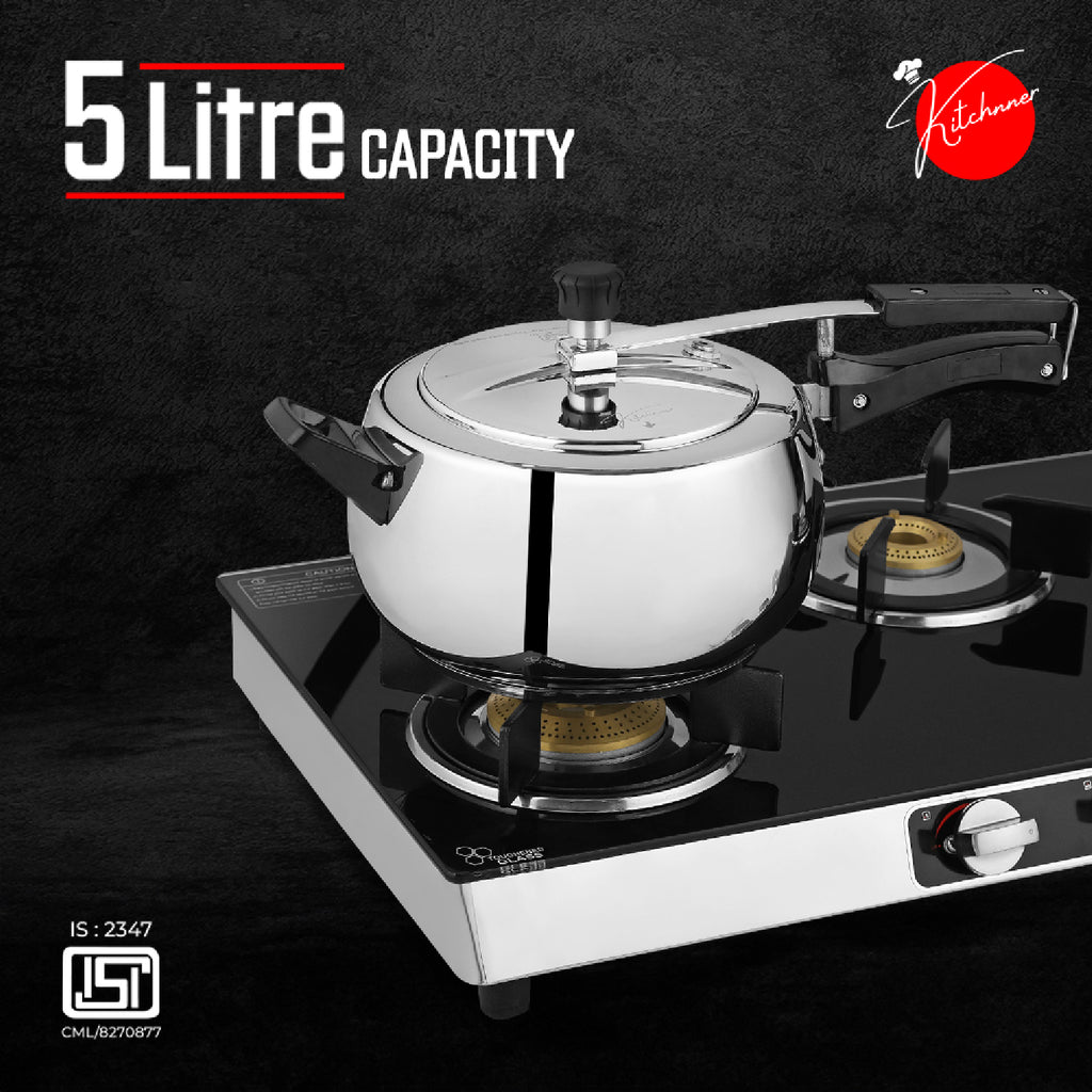 Kitchnner Inner Lid Induction Bottom Pressure Cooker (Triply)